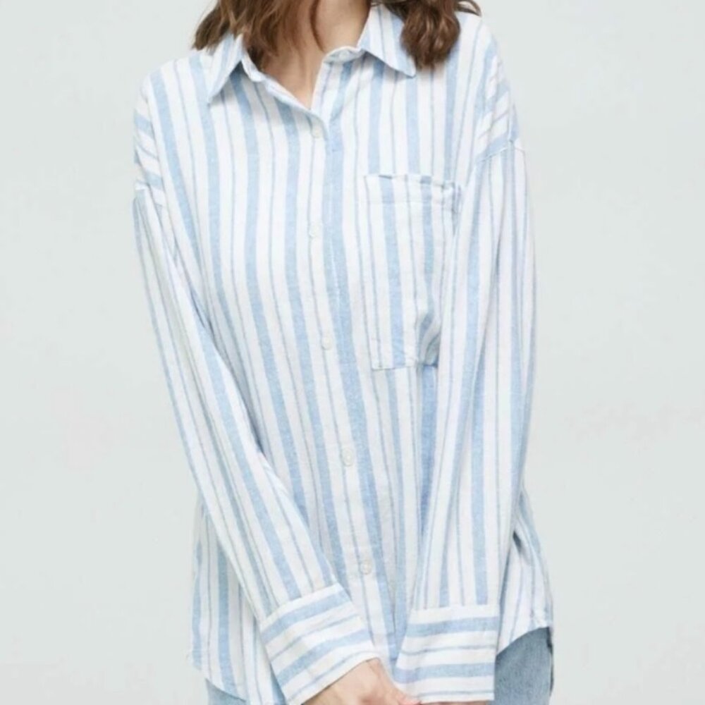 Abercrombie & Fitch | Oversized Linen Button-Up - image 1